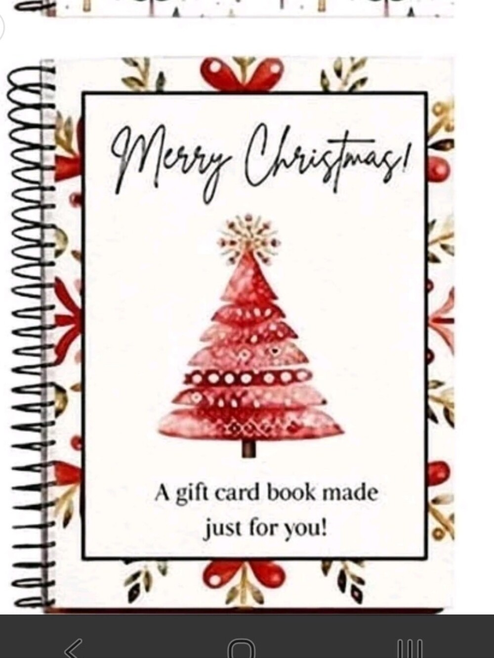 Giftcard Book Merry Christmas Tree (Put In Gift cards And Gift)